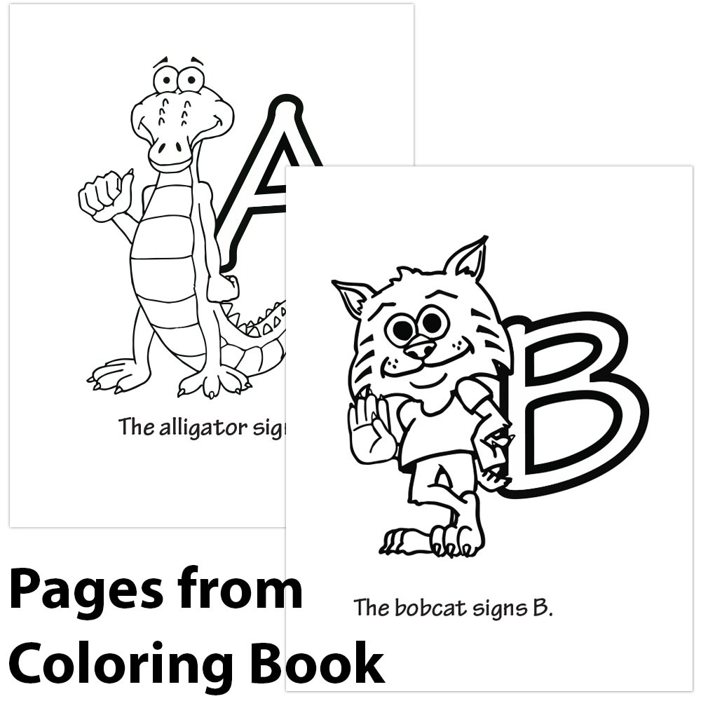 Signimalz Sign Language Alphabet and Coloring Book Set