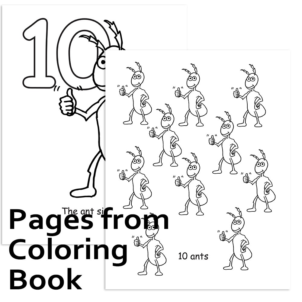 Signimalz Sign Language Count to Ten Book and Coloring Book Set