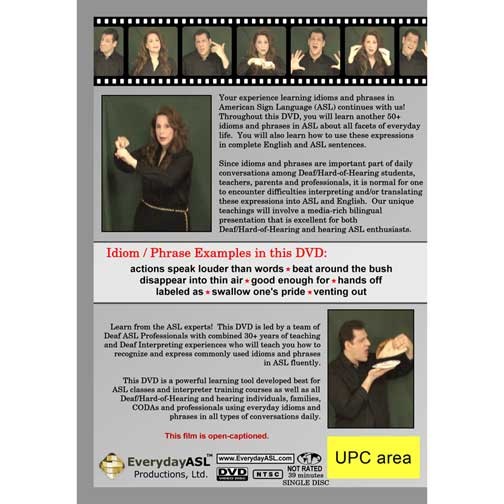 Idioms & Phrases in American Sign Language Volume 2