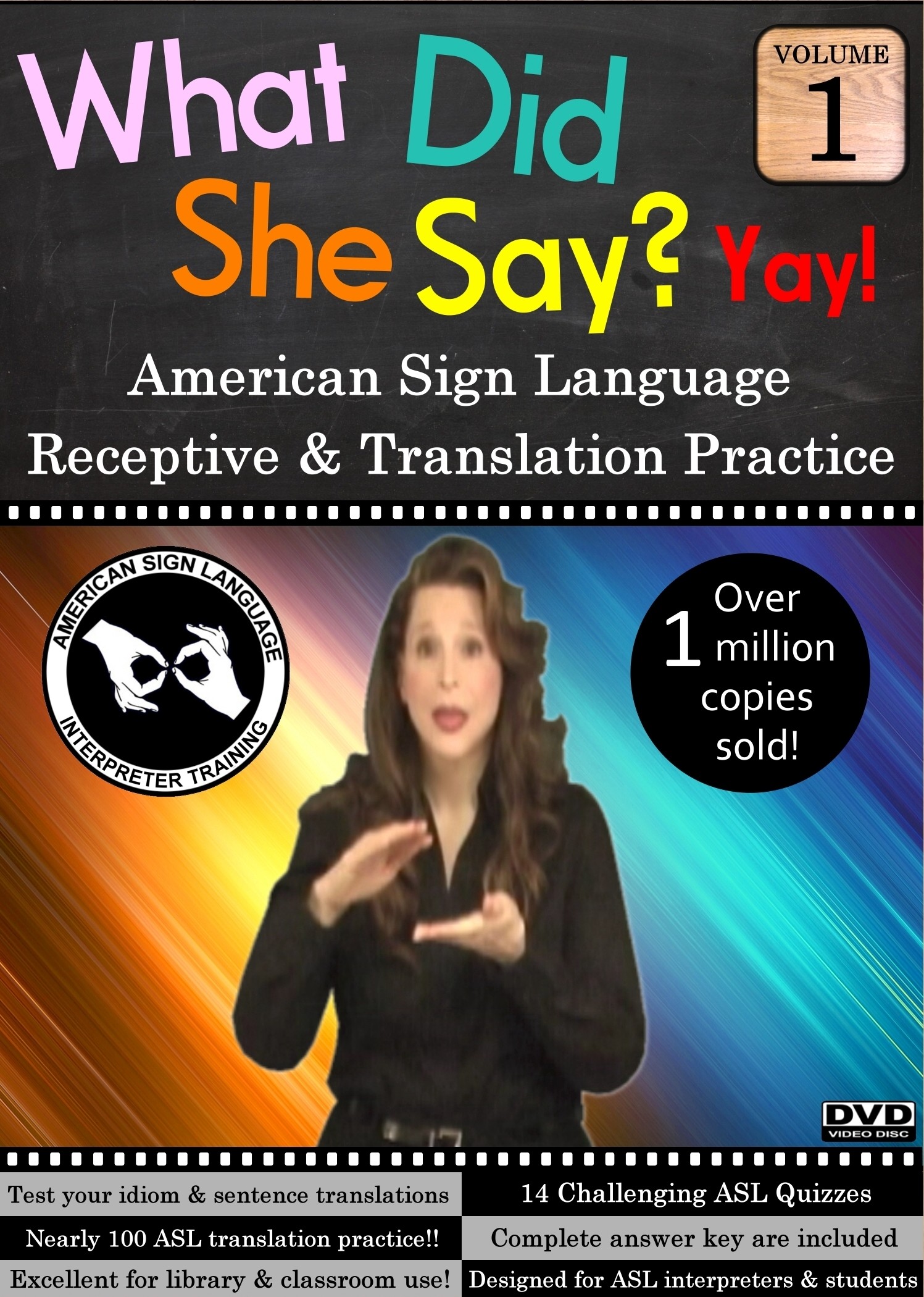 What Did She Say?  ASL Receptive & Translation  Vol. 1