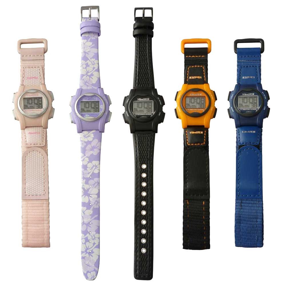 Global VibraLITE MINI Vibrating Watch with Orange / Black Band