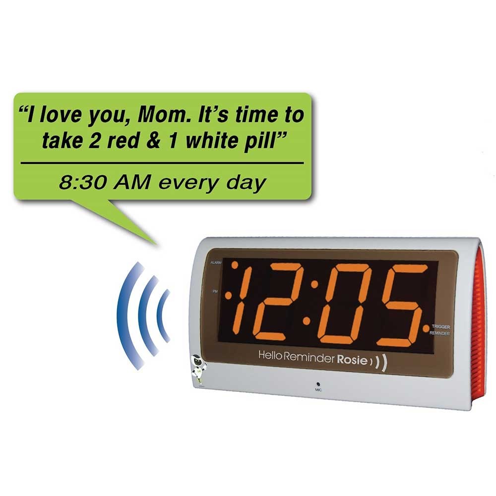 Reminder Rosie 25-Personalized Voice Alarm Talking Clock