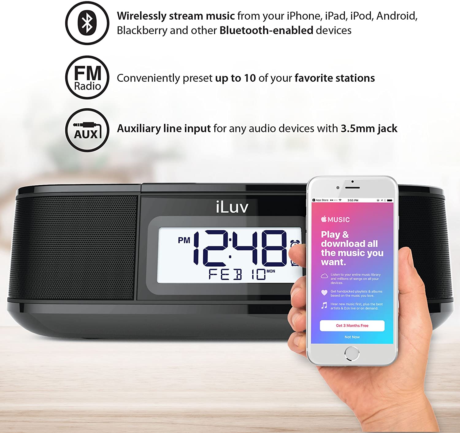 iLuv TimeShaker Super Vibrating Alarm Clock