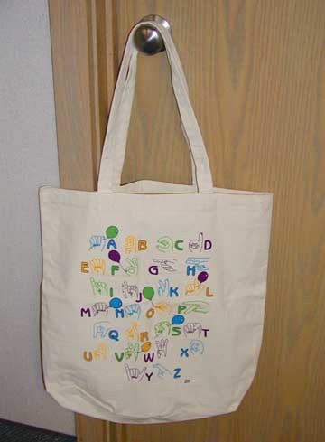 Manual Alphabet Tote Bag