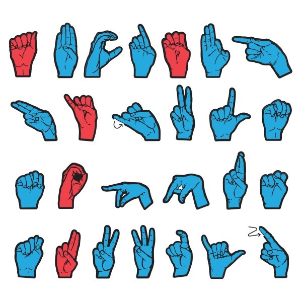 Wonderfoam Magnetic Sign Language Letters