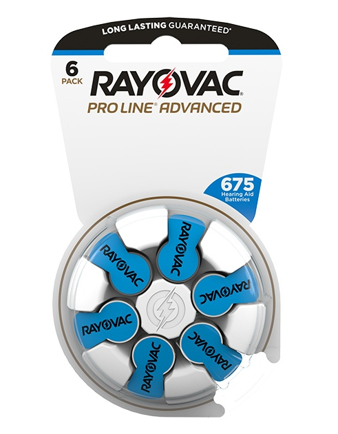 Rayovac ProLine Advanced Mercury-Free Hearing Aid Batteries (60 / box) Size 675