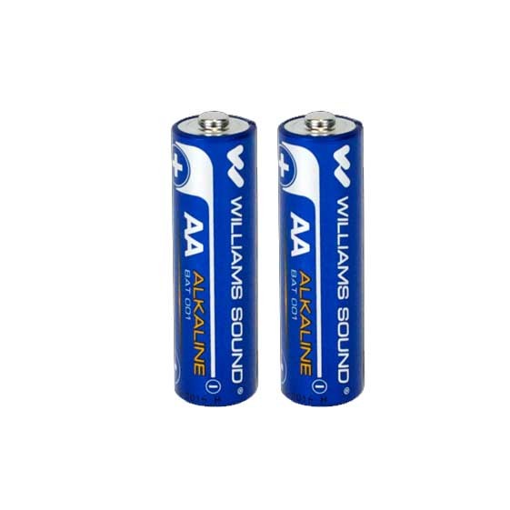 Williams Sound BAT 001 AA Alkaline Batteries 2 Count