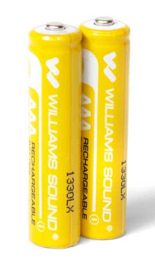 Williams Sound BAT 022 AAA NiMH Rechargeable Batteries 2 Count