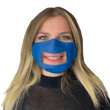 Mist Away Communication Mask with Clear, Anti-fog Window - Blue