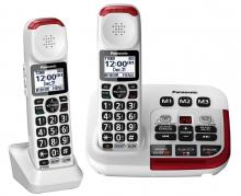 Panasonic KX-TGM420W Amplified Cordless Phone with Answering Machine and (1) Extra Handset