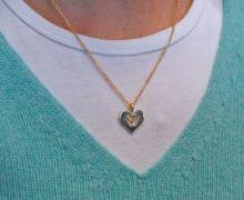 ILY Solid Heart Silver Necklace