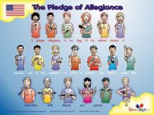 Pledge of Allegiance 18 x 24 Sign Language Poster