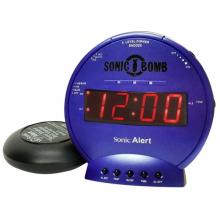 Sonic Alert Sonic Bomb SBB500ss Vibrating Alarm Clock | Blue